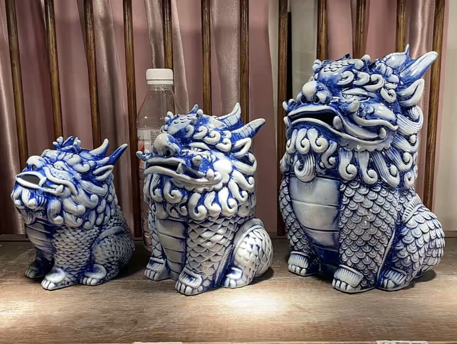手工手绘陶瓷摆件招财貔貅香炉摆件麒麟描金手工陶瓷送香炉开业办