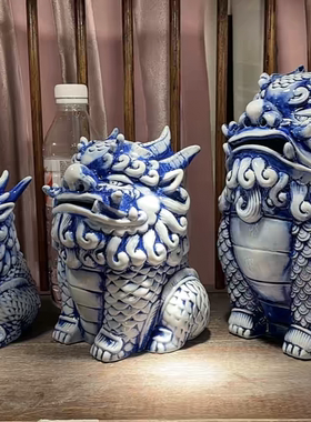 手工手绘陶瓷摆件招财貔貅香炉摆件麒麟描金手工陶瓷送香炉开业办