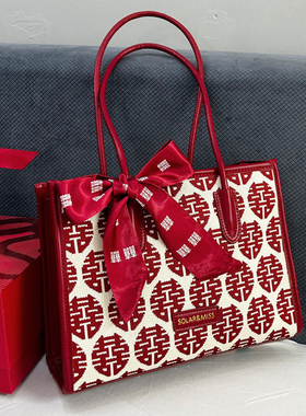 2025新款时尚新娘包结婚礼金包包平时可用新中式红色小方包伴娘包