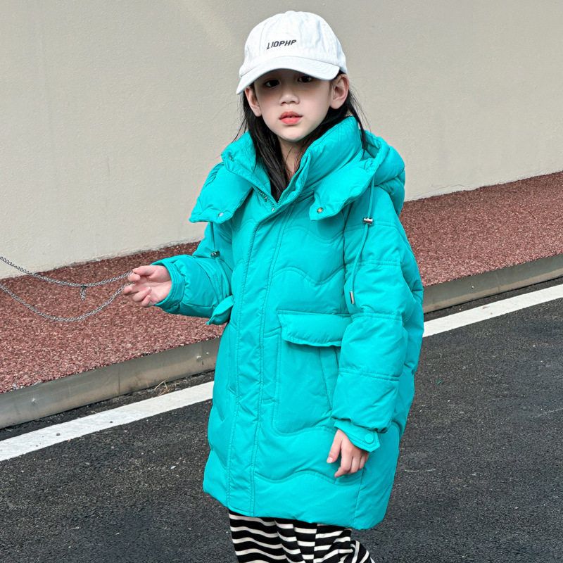 女童羽绒服中长款2025新款洋气