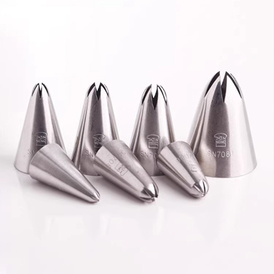 三能不锈钢6齿曲奇裱花嘴挤花嘴