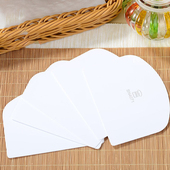 SN40715烘焙工具 5片装 三能塑料刮板 面团用软刮板白色半圆刮片