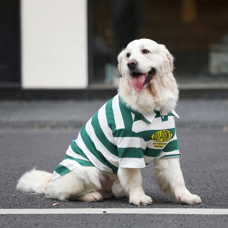 狗狗夏季棉质条纹薄款衣服