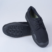 透气防臭耐磨防滑黑色上班工装 鞋 女劳保帆布鞋 春季 工地干活男鞋 子