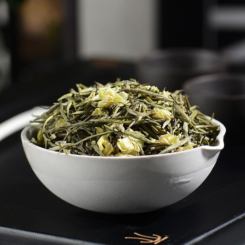 宫廷飘雪茉莉花茶毛尖2025新茶四川金顺特级春茶浓香型茶叶100g