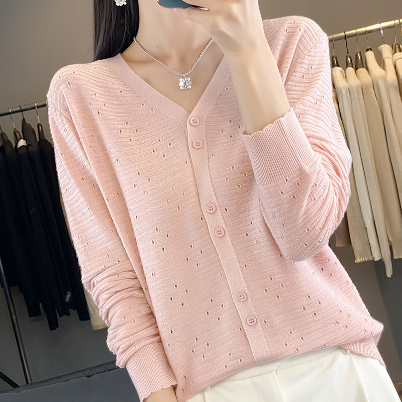 秋冬新款针织开衫外套女长袖V领上衣镂空时尚洋气宽松休闲外搭潮,女装/女士精品,毛针织衫,淘宝优惠券,粉丝福利购,淘宝优惠卷