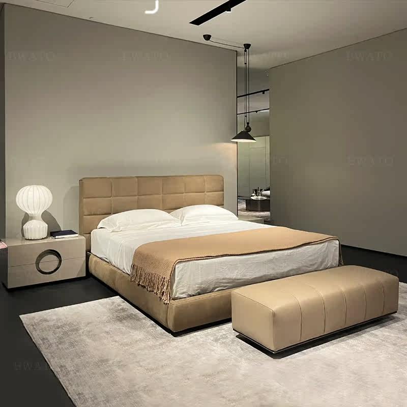 柏瓦图极简布艺双人床