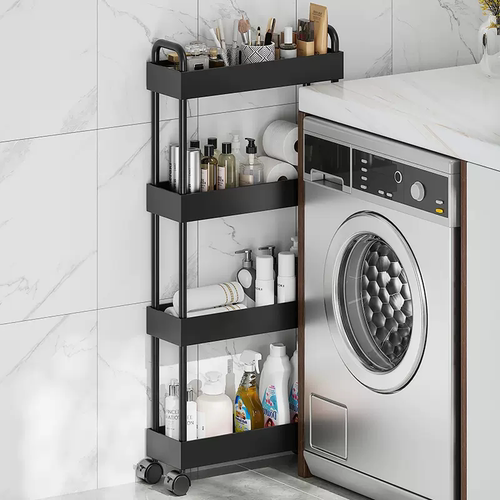 碳钢夹缝小推车卫生间置物架