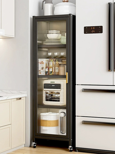 厨房架单门收纳柜窄多层锅架壁挂式电饭煲锅收纳柜