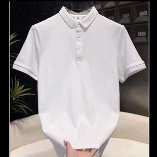时尚 T恤百搭帅 新款 男款 2025夏季 短袖 纯色净版 男装 翻领休闲polo衫