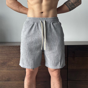 短裤 潮牌时尚 凉感五分裤 夏季 运动裤 纯色男士 休闲健身潮流美式 新款