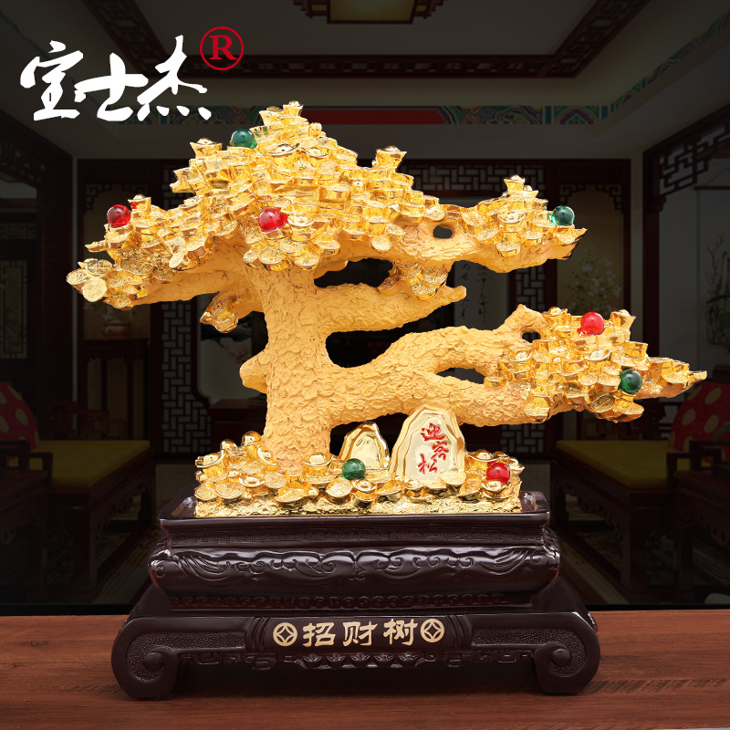 开光聚宝发财树摆件