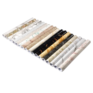 自粘厨房台面防油污大理石贴纸灶台橱柜防水壁纸桌面瓷砖翻新墙纸