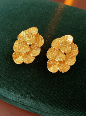 复古精致耳钉轻奢高级感时尚耳环小众百搭复古耳饰女百搭优雅气质