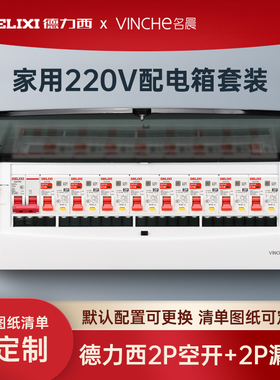 配电箱成套家用适用德力西2p空开漏电保护器强电分线箱电源箱闸箱