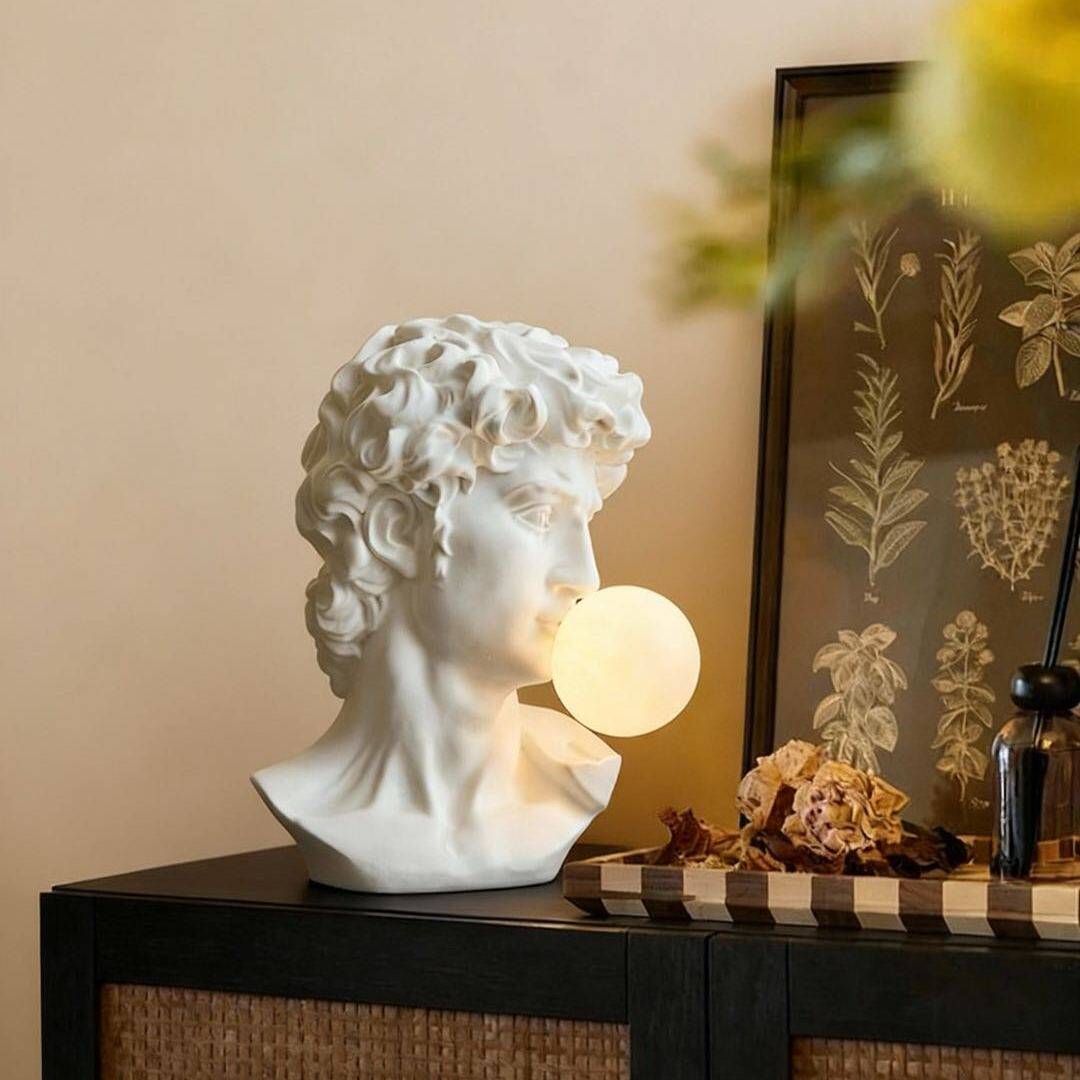 欧式大卫头像雕塑摆件石材家居装饰品客厅书房工艺品