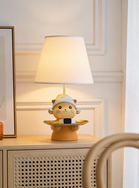 卡通猫咪布艺台灯灯罩摆件