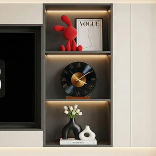 意式极简轻奢风艺术摆件套组电视开放柜酒柜小众高级感艺术装饰品