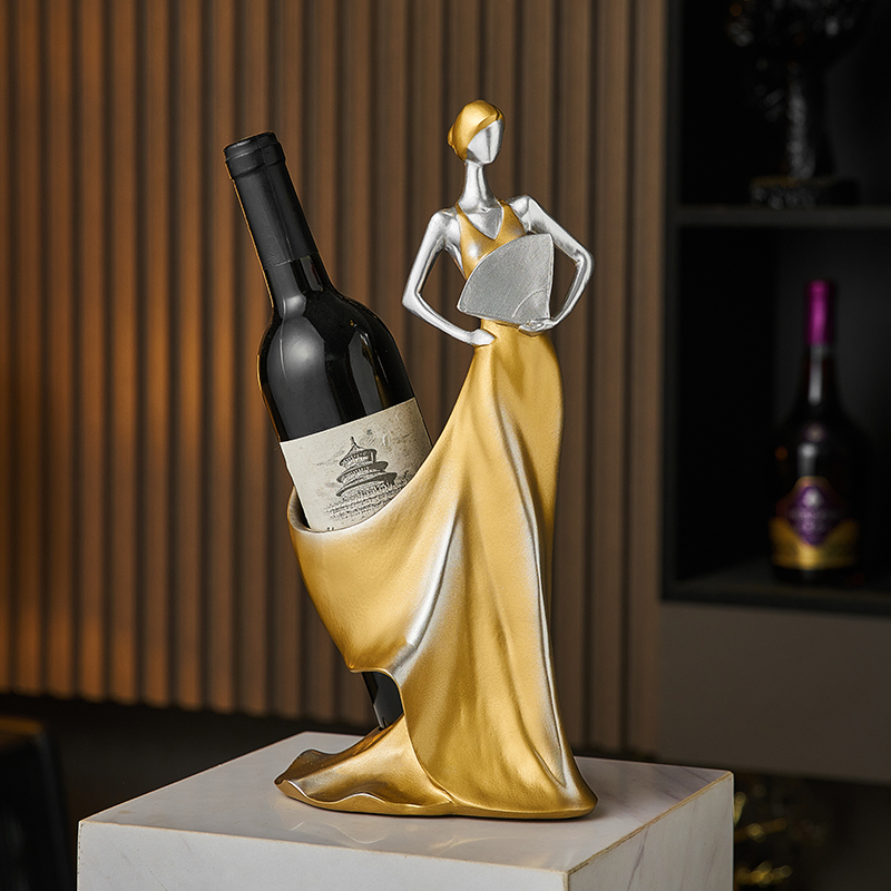 艺术客厅红酒架摆件轻奢高档酒柜电视柜玄关装饰品家居餐边柜摆设