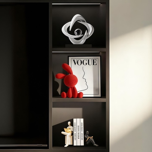 轻奢高档坐姿兔子摆件客厅电视柜酒柜小众高级感新家创意装 饰品