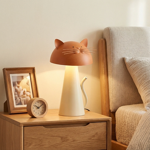 可爱猫咪造型台灯创意桌面摆件卧室床头灯卡通装 饰灯