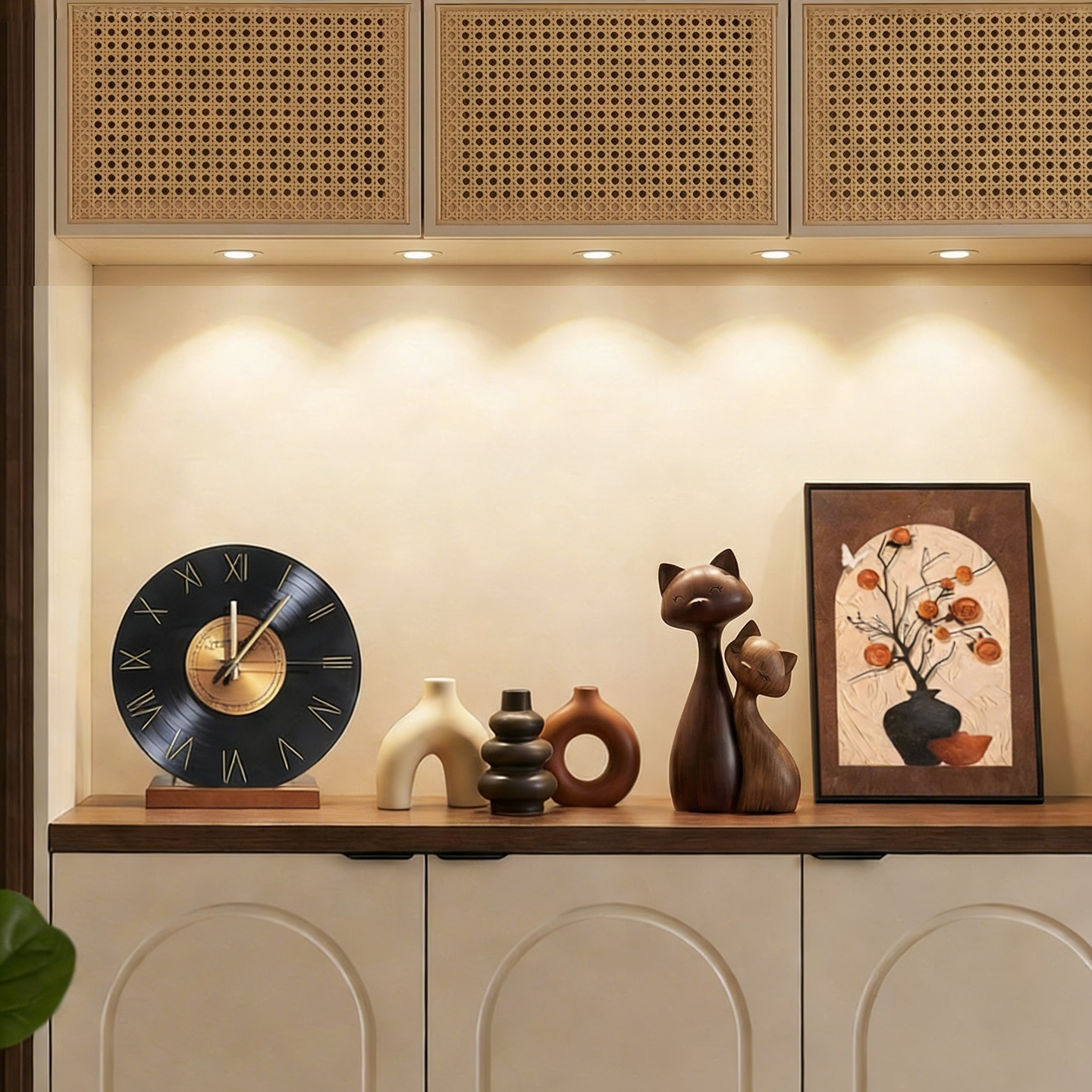 入户玄关中古风复古摆件套组客厅电视柜小众高级感vintage装饰品