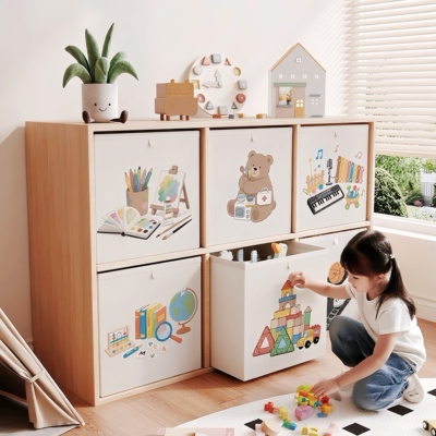 卡通玩具收纳箱大容量布艺收纳筐