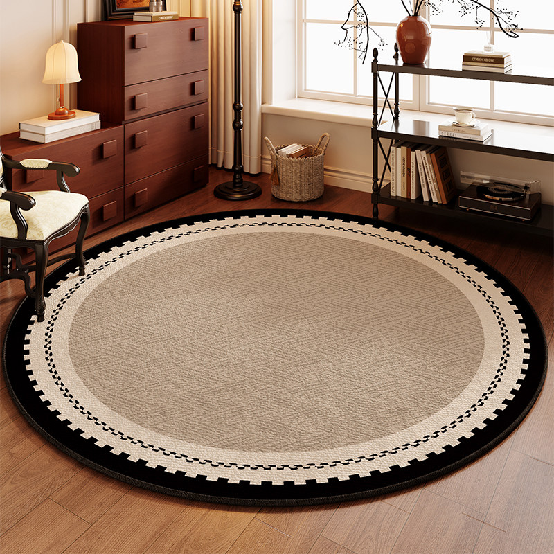 圆形地毯高级感客厅沙发茶几卧室床边毯法式电脑椅防滑易打理地垫,居家布艺,入户地垫,淘宝优惠券,粉丝福利购,淘宝优惠卷