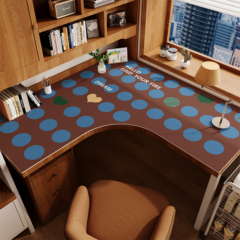办公桌垫转角书桌垫拐角L型弧形