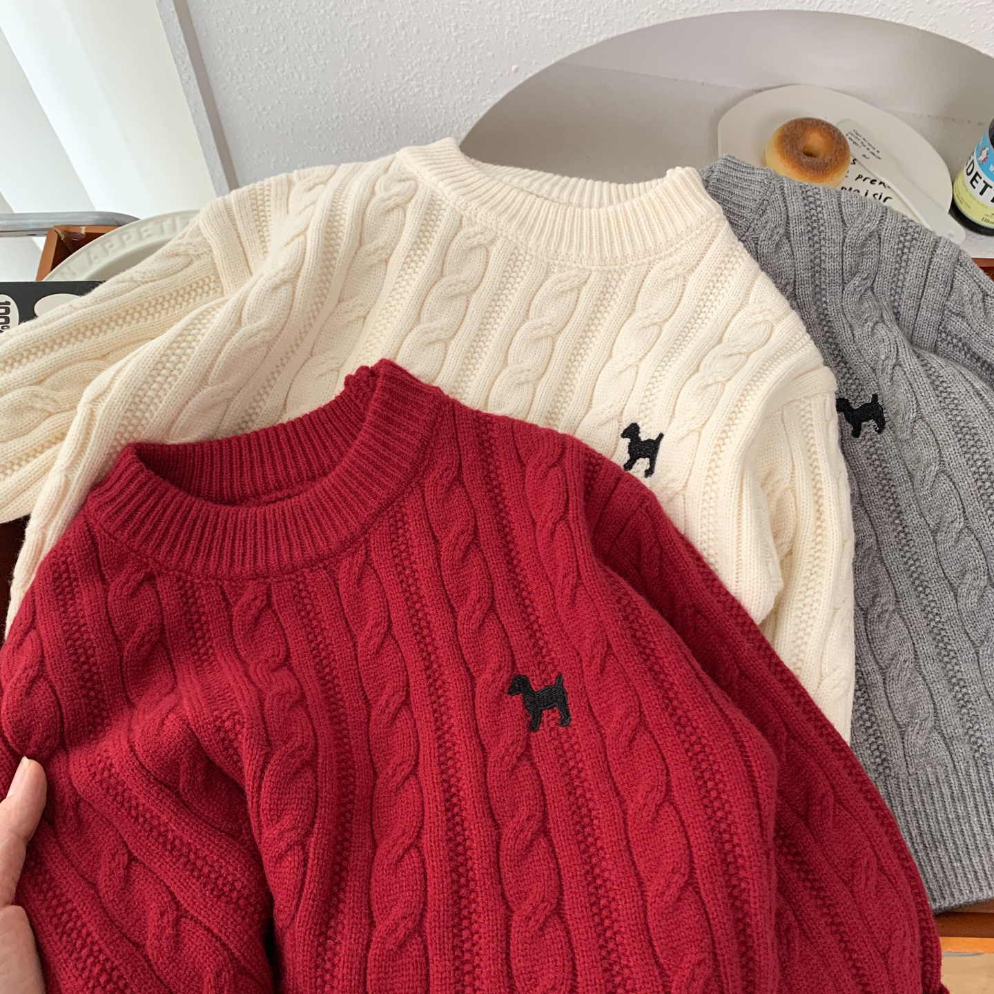 男童秋冬针织打底衫洋气麻花毛衣