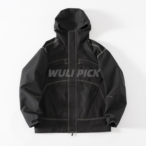 欧克利防水压胶硬壳冲锋雪服夹克