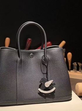 黑色真皮牛皮garden花园包30N-to go休闲通勤女士手提包真皮手工