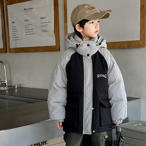 男童羽绒服冬季2023新款儿童冬装外套中大童装男孩加厚冬款潮品牌