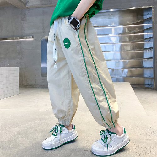男童夏款裤子2026新款中大儿童装夏季薄款运动防蚊长裤男孩春秋潮