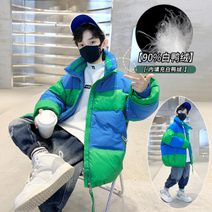 男童羽绒服冬季2023新款洋气儿童炸街冬装中大童装加厚外套潮男孩