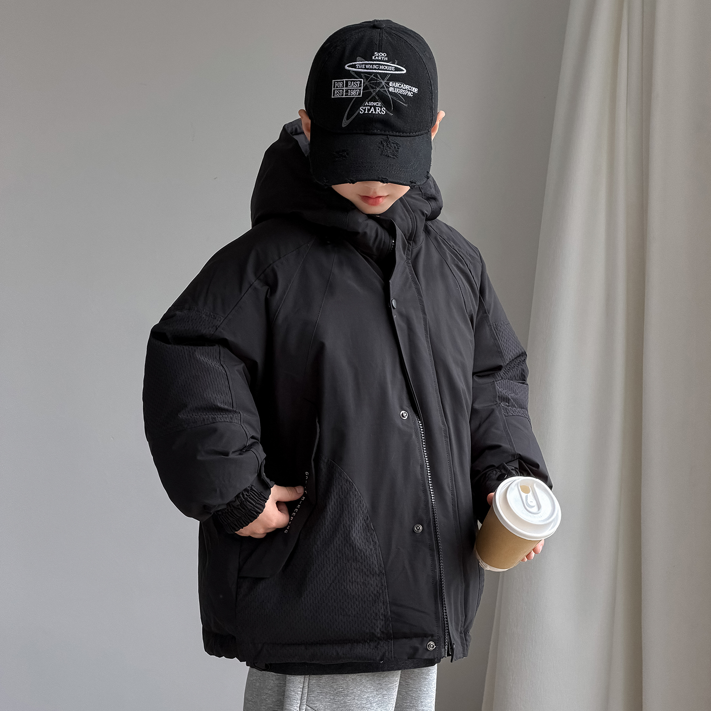 男童羽绒服白鸭绒冬季2025新款中大儿童加厚保暖外套男孩冬装潮牌