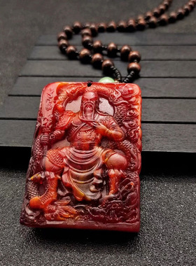红皮龙涎香项链毛衣链九龙观音龙牌关公毛衣链男女款自带香味
