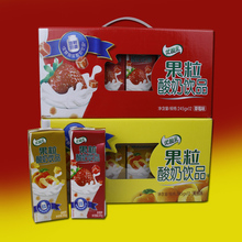 伊利果粒优酸乳黄桃245g12盒早餐奶1