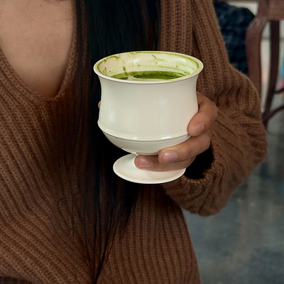 羊羊器物陶瓷高脚咖啡杯220ml