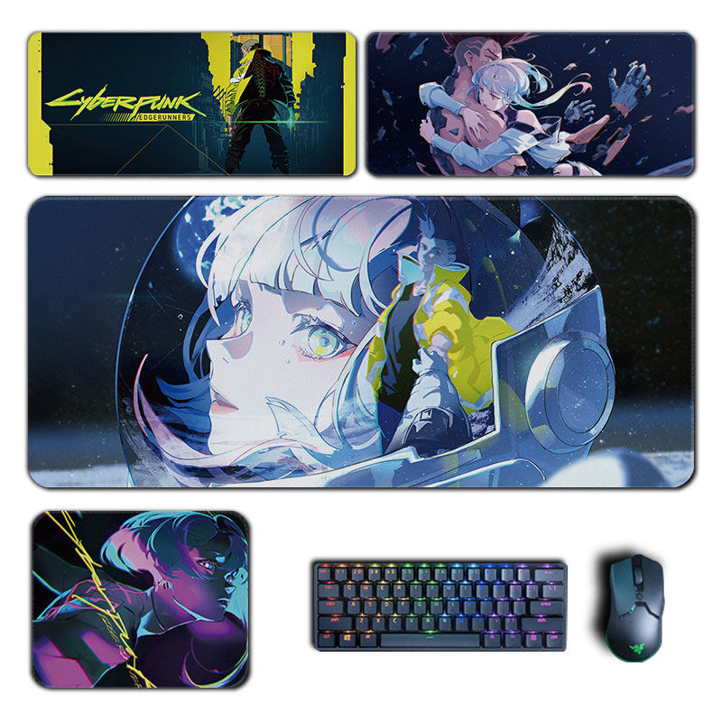 赛博朋克边缘行者鼠标垫露西大卫赛博浪客键盘垫二次元动漫桌垫