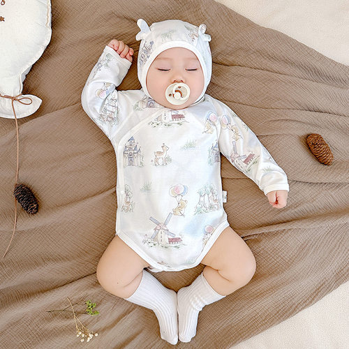 新生儿纯棉包屁衣卡通三角哈衣