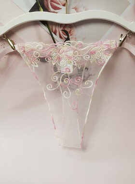 网纱绣花刺绣丁字裤轻复古文艺轻盈仙气甜美仙女风