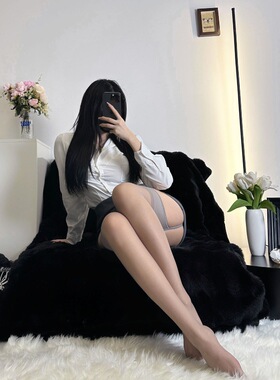 8D蕾丝吊带一体式灰色丝袜女性感网红超火纯欲风过膝长筒袜子薄款