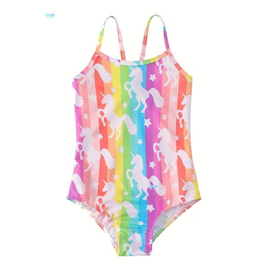 Girls One Piece Swimsuits Quick Dry Beach Swimwear Bathing