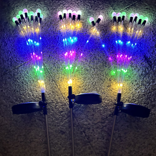 太阳能草坪灯风动萤火虫灯led户外庭院花园插地灯室外防水露营灯