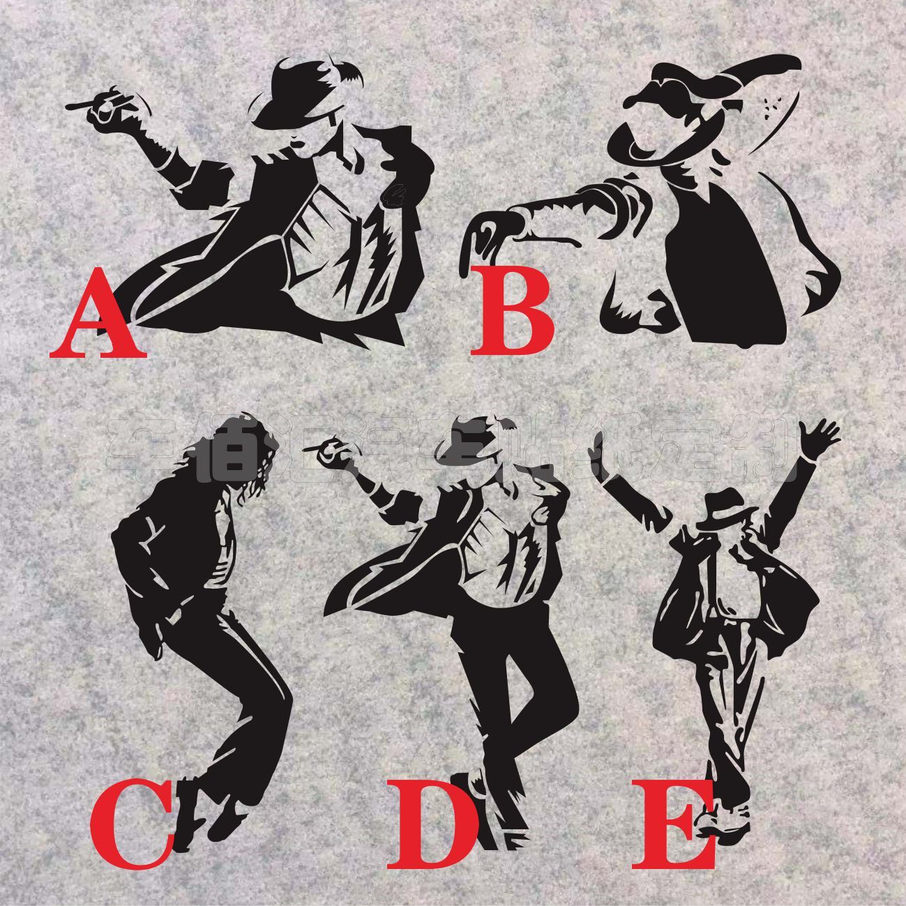 迈克尔杰克逊mj机盖划痕拉花后档风玻璃名人装饰车贴人物剪影拉手