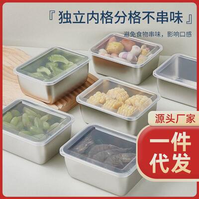 Stainless Steel Food Storage Serving Trays Rectangle