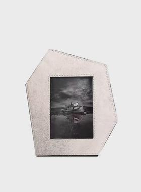 现代轻奢马毛客厅装饰艺术家居摆件书房书柜相框卧室床头照片装饰