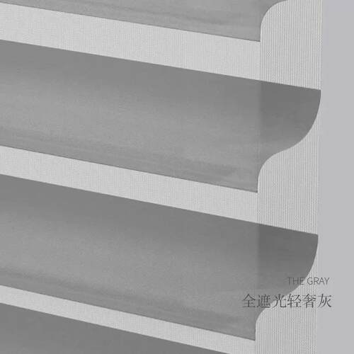 特瑞香格里拉帘柔卧室半遮光纱帘书房餐厅电动百叶窗成品窗帘工厂