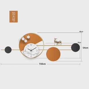 2022新款餐厅钟表挂钟客厅家用挂墙时钟网红时尚电视背景墙装饰表